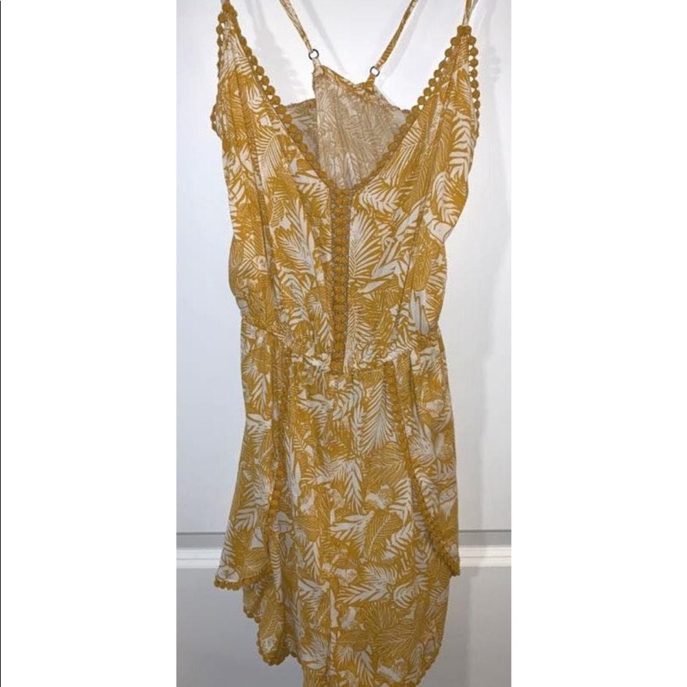 Yellow floral romper